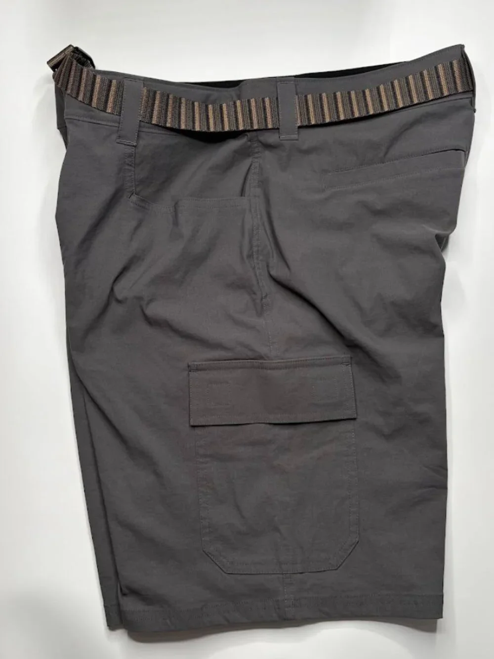 Orvis Men's Size 36 Gray Tech Performance Belted Cargo Shorts